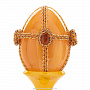 Пасхальное яйцо из янтаря с бисером на подставке, фотография 2. Интернет-магазин ЛАВКА ПОДАРКОВ