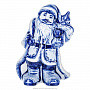 Статуэтка "Дед Мороз". Гжель, фотография 1. Интернет-магазин ЛАВКА ПОДАРКОВ