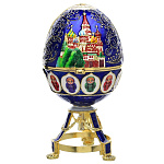 0031056 Традиции ФАБЕРЖЕ Сувенир ЯЙЦО пасх.бол. "СОБОР В.Б." с матрешками РС-1513-05