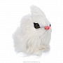 Игрушка из меха "Белый пушистый кролик", фотография 2. Интернет-магазин ЛАВКА ПОДАРКОВ