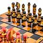 Шахматы деревянные. Хохлома, фотография 2. Интернет-магазин ЛАВКА ПОДАРКОВ