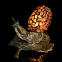 Настольная лампа из янтаря и бронзы "Улитка", фотография 3. Интернет-магазин ЛАВКА ПОДАРКОВ