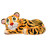 /МАЙОЛИКА фигурка "Тигренок лежащий" елочная игрушка дл.8,5см