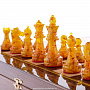 Шахматы деревянные с янтарными фигурами 37х37 см, фотография 3. Интернет-магазин ЛАВКА ПОДАРКОВ