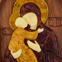 Икона янтарная "Владимирская Божья Матерь" 13х16 см, фотография 4. Интернет-магазин ЛАВКА ПОДАРКОВ