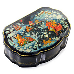 /21*16*5см Художественная роспись Шкатулка "Русская зима" фигурная /300