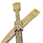 202107 Оружие сувенирное КИНЖАЛ "БЕБУТ" золоч,дамаск