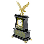 0035187  Нат.камень Часы "ОРЕЛ" нефрит бронза