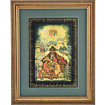 0044950/49*39см  Лаковая миниатюра Палех ПАННО "Иконописцы" Баглаев в П/У