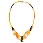 Колье из натурального янтаря