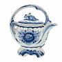 Чайник "Дубок". Гжель, фотография 2. Интернет-магазин ЛАВКА ПОДАРКОВ