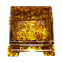 Шкатулка квадратная из янтаря, фотография 4. Интернет-магазин ЛАВКА ПОДАРКОВ