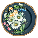 100586 Поднос с авторской росписью D=17см АА1986