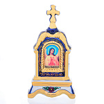 0042113/анг Гжель КИОТ №10"Ангел Хранитель"настольный выс.10см