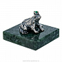 Статуэтка "Лягушка" на каменной подставке. Серебро 925*, фотография 1. Интернет-магазин ЛАВКА ПОДАРКОВ