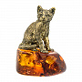 Статуэтка с янтарем "Кошка", фотография 4. Интернет-магазин ЛАВКА ПОДАРКОВ