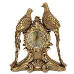 0073034/101265 Изделие декоративное С ЧАСАМИ "ПТИЦЫ" h=35  Цв.Бронза с позолотой