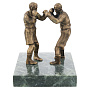 Статуэтка из бронзы и камня "Боксеры на ринге", фотография 1. Интернет-магазин ЛАВКА ПОДАРКОВ