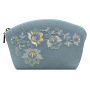 Косметичка бархатная с вышивкой "Весеннее настроение". Голубая, фотография 2. Интернет-магазин ЛАВКА ПОДАРКОВ