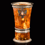 5696-Б-1перс Янтарь Бронза Стопка "Державная" 