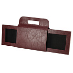 Подарочная упаковка из экокожи коричневая 70х20х8 см