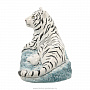 Скульптура из керамики "Белый тигр", фотография 4. Интернет-магазин ЛАВКА ПОДАРКОВ