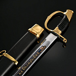  Оружие сувенирное ШАШКА Казачья золоченая с гардой (01453)