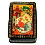 200913 Лаковая миниатюра Шкатулка "Аленький цветочек" 12*08см 44,0