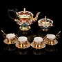 Чайный сервиз с позолотой и эмалью на 4 персоны "Купеческий". Златоуст, фотография 13. Интернет-магазин ЛАВКА ПОДАРКОВ