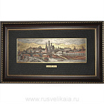 /21*40см Офорт цветной  "Старая Москва.Панорама.19 век. Москворецкий мост" 