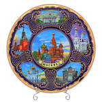 0013740 /0803 Сувенир ТАРЕЛКА "Москва" (овал) в ассортименте