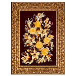 Картина янтарная "Цветы" 40х60 см
