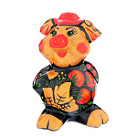 0039513-БОЛЬШОЙ СГ 2019  Хохлома Сувенир ПОРОСЕНОК НАФ-НАФ керамика 