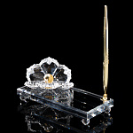 Настольный набор из хрусталя "Листок с жемчужиной" Asfour Crystal
