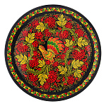 0069999 Хохлома ПАННО-ТАРЕЛКА "ПТИЦА" прес. 500*20мм рябина