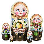 Матрешка "Яблоки" 5 мест