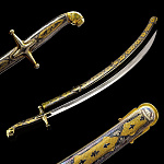 17037 Сувенирное оружие ШАШКА кавказская (серебрение с позолотой)