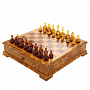 Шахматы в ларце из березового капа с янтарными фигурами, фотография 1. Интернет-магазин ЛАВКА ПОДАРКОВ