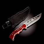 0062244 Оружие сувенирное Нож "Восток"рук-дерево/инкрустация, ножны кожа 