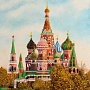 Картина янтарная "Москва. Кремль" 60х80 см, фотография 2. Интернет-магазин ЛАВКА ПОДАРКОВ