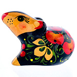 0051518 Хохлома СИМВОЛ ГОДА 2020 МЫШОНОК 4,5*7см (класс.) (фарфор)