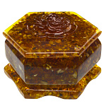 Шкатулка из янтаря "Шестигранник"
