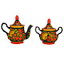 Самовар электрический 4 л с сервизом "Клубника". Хохлома, фотография 5. Интернет-магазин ЛАВКА ПОДАРКОВ