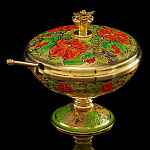 0049119 Златоуст МЕДОВНИЦА с венчиком "Пчелка" (цыеты, эмаль) SUV-23198