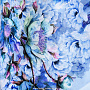 Платок ПавлоПосадский шелковый "Цветы", фотография 2. Интернет-магазин ЛАВКА ПОДАРКОВ