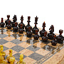 Шахматы из карельской березы с фигурами из янтаря 53х53 см, фотография 2. Интернет-магазин ЛАВКА ПОДАРКОВ