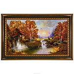 Картина янтарная "Пейзаж" 40х70 см
