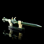 0055077 Нат.камень КОРТИК "Дракон" нефрит