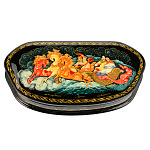 Шкатулка с художественной росписью "Тройка"