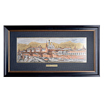 /35*72см Офорт цветной  "Старая Москва.Панорама.19 век Москворецкий мост" 